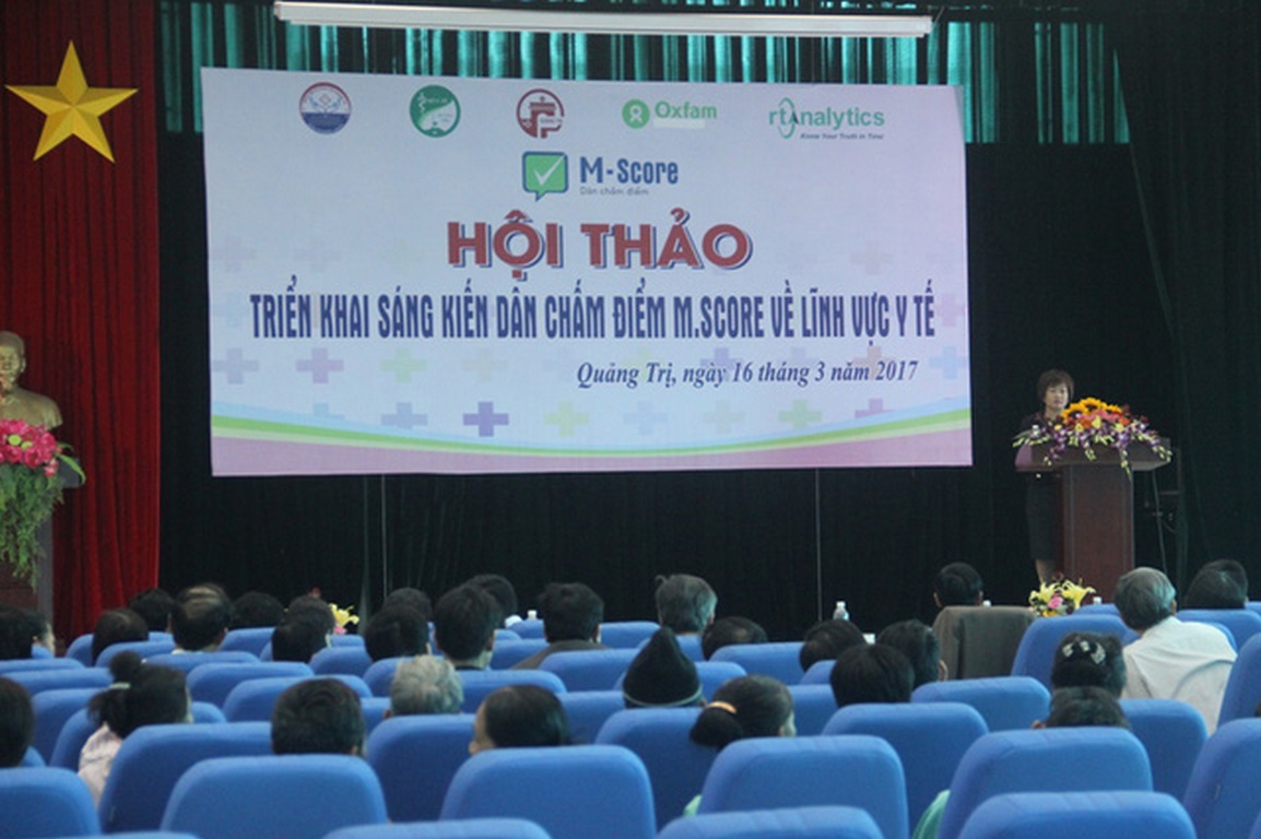 Bà Nguyễn Thu Hương, đại diện tổ chức Oxfam tại Việt Nam phát biểu tại Hội thảo.
