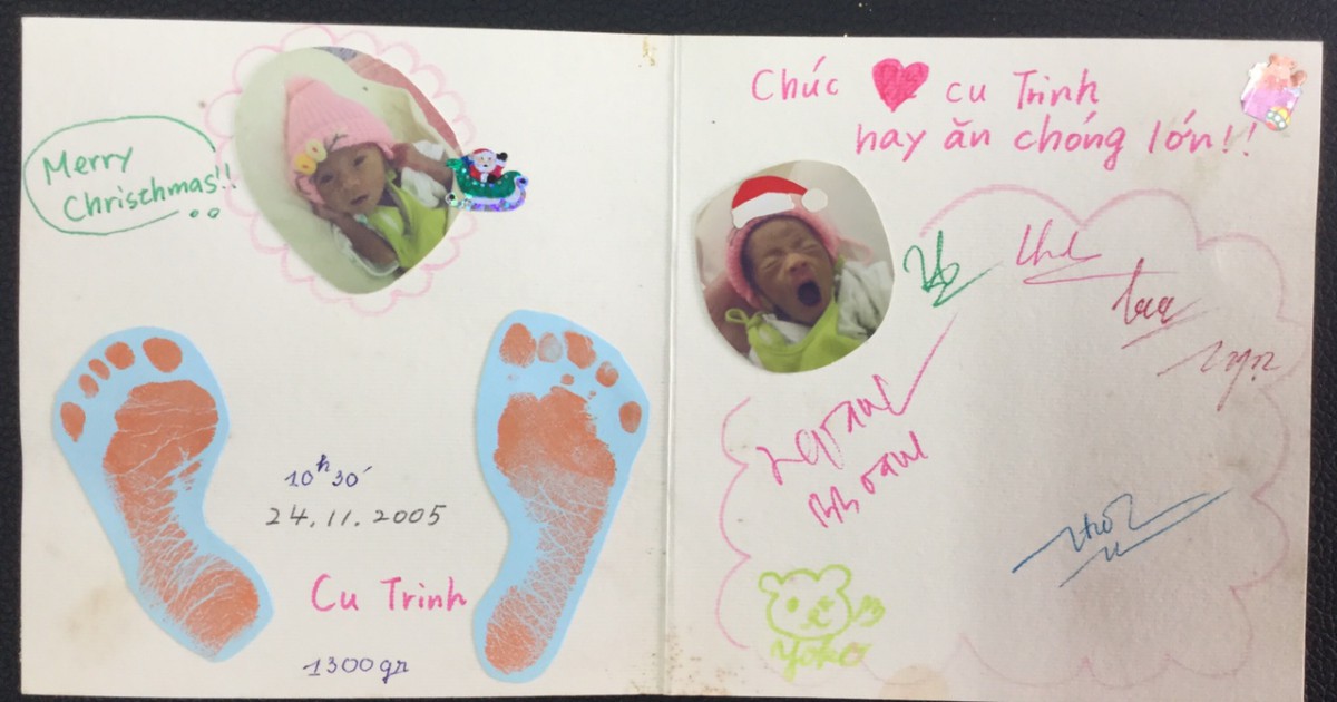 Những tấm thiệp chị Yoko Ikeda tự tay làm để tặng cho cháu bé trong thời gian điều trị